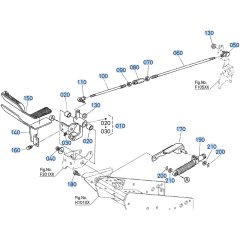 Speed Control Pedal Assembly for Kubota F3680 Front-Mount Mower