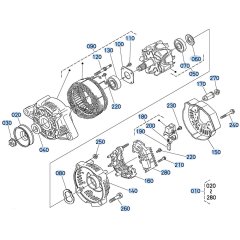Alternator Assembly for Kubota F3680 Front-Mount Mower