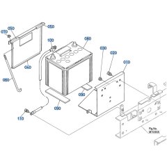Battery Assembly for Kubota F3680 Front-Mount Mower