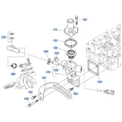 Water Flange Assembly for Kubota F3710 Front-Mount Mower