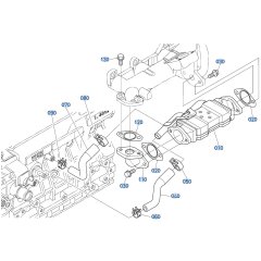 EGR Cooler Assembly for Kubota F3710 Front-Mount Mower
