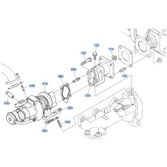 Turbocharger Assembly for Kubota F3710 Front-Mount Mower