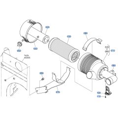 Air Cleaner Assembly for Kubota F3710 Front-Mount Mower