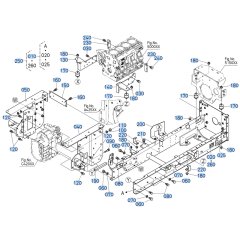 Main Frame Assembly for Kubota F3710 Front-Mount Mower