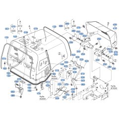 Bonnet Assembly for Kubota F3710 Front-Mount Mower