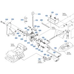 Control Lever Assembly for Kubota F3710 Front-Mount Mower