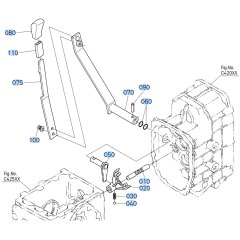 Range Gear Shift Lever Assembly for Kubota F3710 Front-Mount Mower