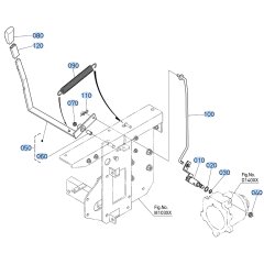 PTO Gear Shift Lever Assembly for Kubota F3710 Front-Mount Mower