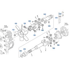Universal Joint Assembly for Kubota F3710 Front-Mount Mower
