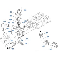 Water Flange Assembly for Kubota F3990 Front-Mount Mower