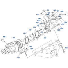 Turbocharger Assembly for Kubota F3990 Front-Mount Mower