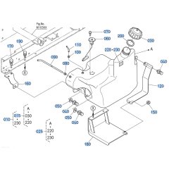 Fuel Tank Assembly for Kubota F3990 Front-Mount Mower