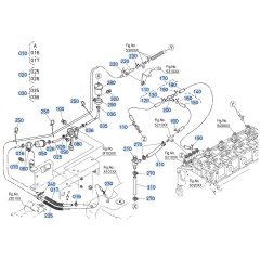 Fuel System Assembly for Kubota F3990 Front-Mount Mower