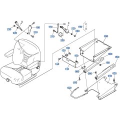 Seat Assembly for Kubota F3990 Front-Mount Mower