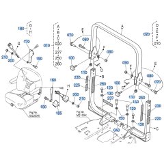 ROPS Assembly for Kubota F3990 Front-Mount Mower