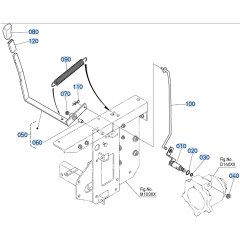 Gear Lever Assembly for Kubota F3990 Front-Mount Mower
