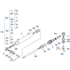 Steering Cylinder Assembly for Kubota F3990 Front-Mount Mower