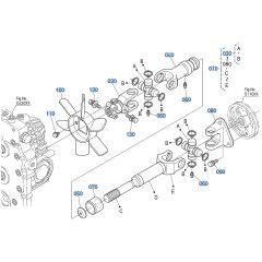 Universal Joint Assembly for Kubota F3990 Front-Mount Mower