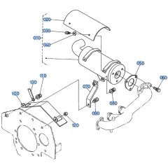 Muffler Assembly for Kubota GF1800 Front-Mount Mower