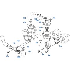 Water Flange Assembly for Kubota GF1800 Front-Mount Mower