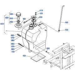 Fuel Tank Assembly for Kubota GF1800 Front-Mount Mower