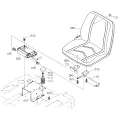 Seat Assembly for Kubota GF1800 Front-Mount Mower