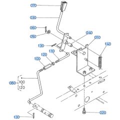 PTO Lever Assembly for Kubota GF1800 Front-Mount Mower