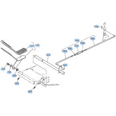 Speed Change Pedal Assembly for Kubota GF1800 Front-Mount Mower