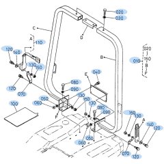 ROPS Assembly for Kubota GF1800 Front-Mount Mower