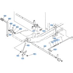 Brake Pedal Assembly for Kubota GF1800 Front-Mount Mower
