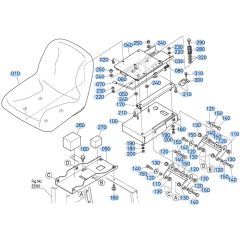 Seat Assembly for Kubota GR2000 Lawn Tractor