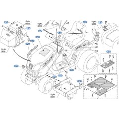 Decals for Kubota GR2000 Lawn Tractor