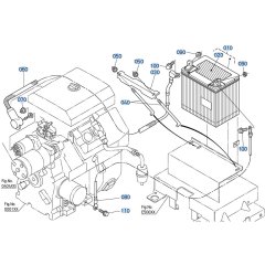 Battery Assembly for Kubota GR2010 Lawn Tractor
