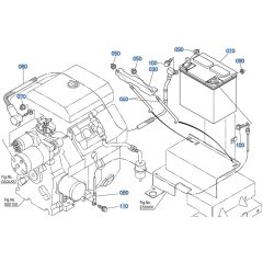 Battery Assembly for Kubota GR2020 Lawn Tractor