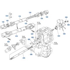 Universal Joint Assembly for Kubota GR2020 Lawn Tractor