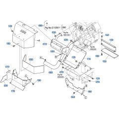 Muffler Assembly for Kubota GR2020 Lawn Tractor