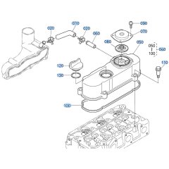 Head Cover Assembly for Kubota GR2120-II Lawn Tractor