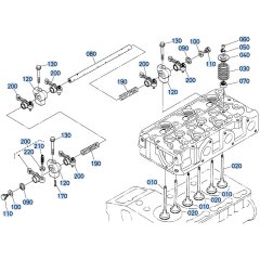 Rocker Arm Assembly for Kubota GR2120-II Lawn Tractor