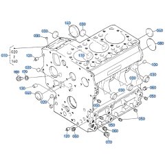 Crankcase Assembly for Kubota GR2120-II Lawn Tractor