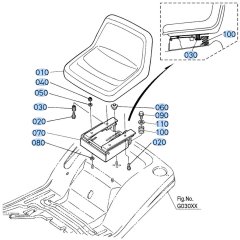 Seat Assembly for Kubota T1880 Lawn Tractor
