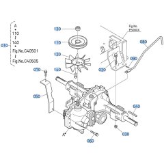 Hydrostatic Transmission Assembly for Kubota T1880 Lawn Tractor