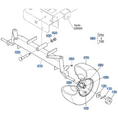 Front Axle Assembly for Kubota T2380 Lawn Tractor