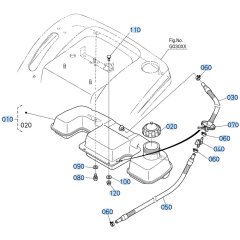 Fuel Tank Assembly for Kubota T2380 Lawn Tractor