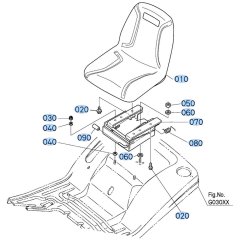 Seat Assembly for Kubota T2380 Lawn Tractor