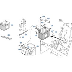 Battery Assembly for Kubota T2380 Lawn Tractor