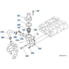 Water Flange Assembly for Kubota ZD1211 Zero-Turn Mower