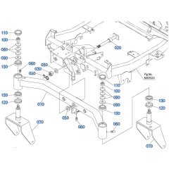 Front Axle Assembly for Kubota ZD1211 Zero-Turn Mower