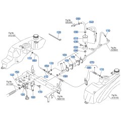 Fuel System Assembly -1 for Kubota ZD1211-3 Zero-Turn Mower