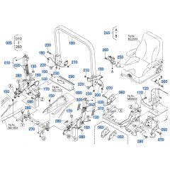 ROPS Assembly for Kubota ZD1211-3 Zero-Turn Mower