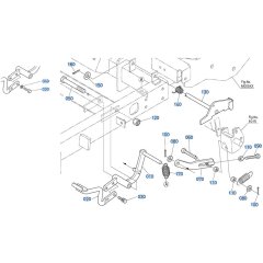Brake Pedal Assembly for Kubota ZD18 Zero-Turn Mower